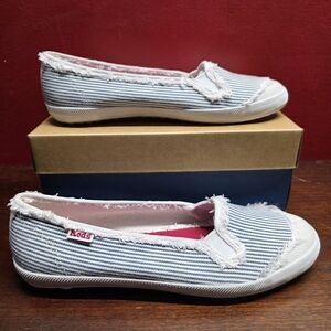 Keds Kids Striped Blue Slip-On Shoes